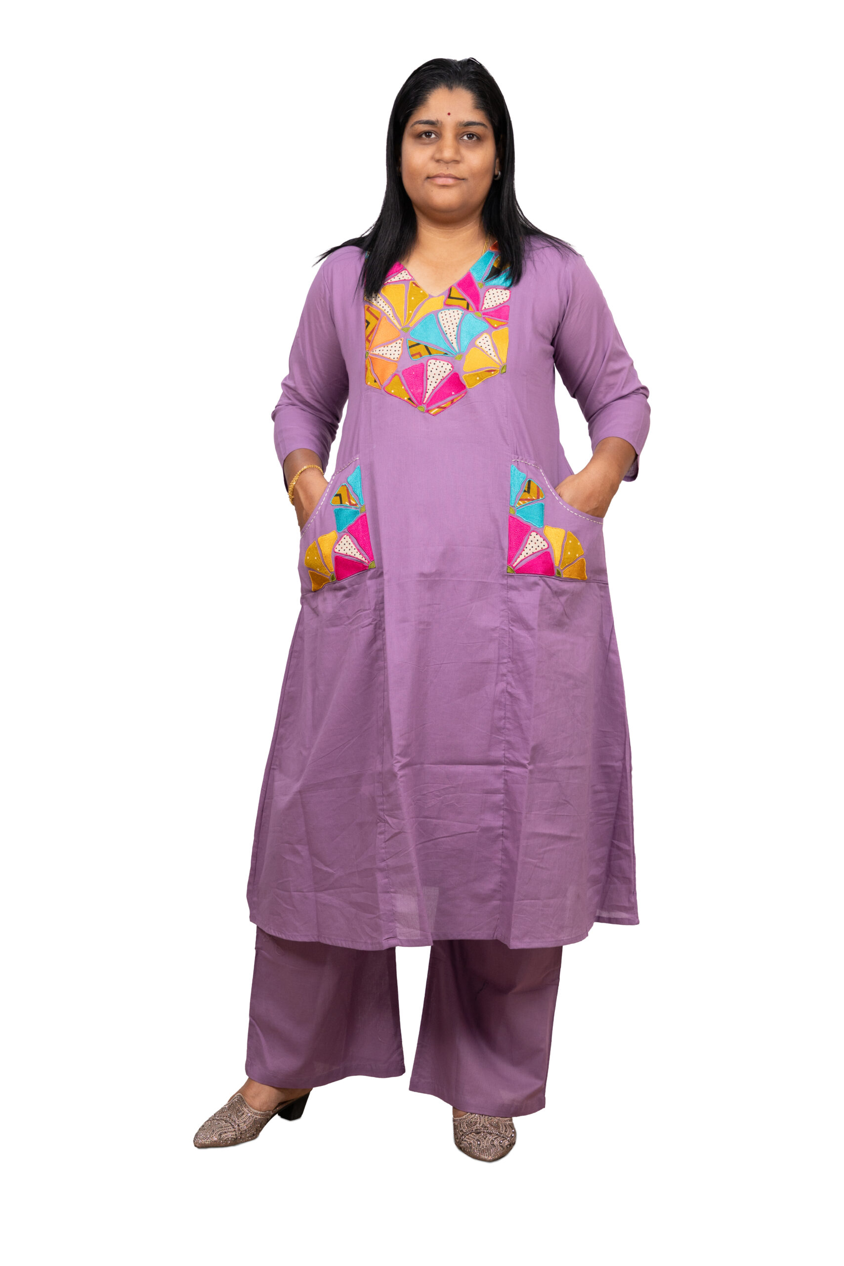 Banglore Fashions Women's Premium Handcrafted Co-Ord Set - Purple