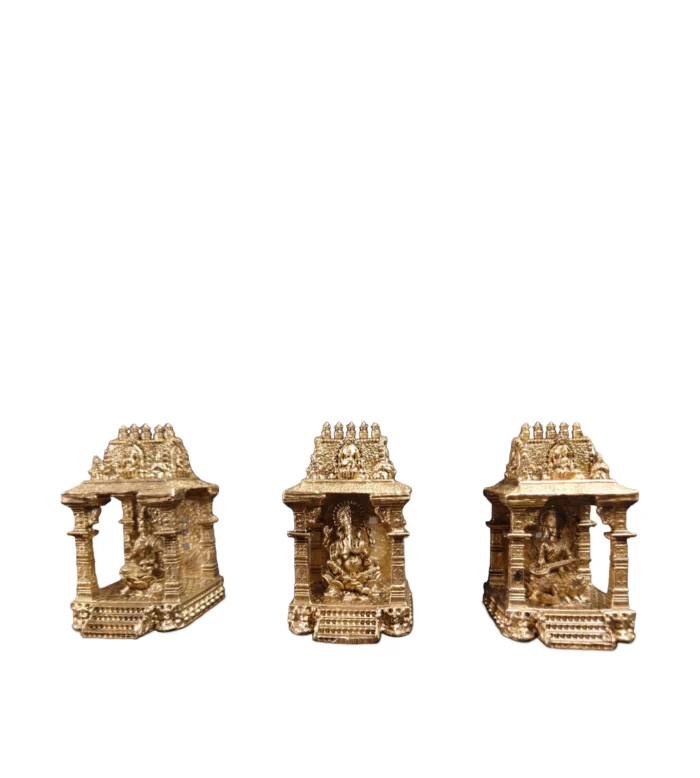 Panchaloha Ganesha, Lakshmi & Saraswati Set