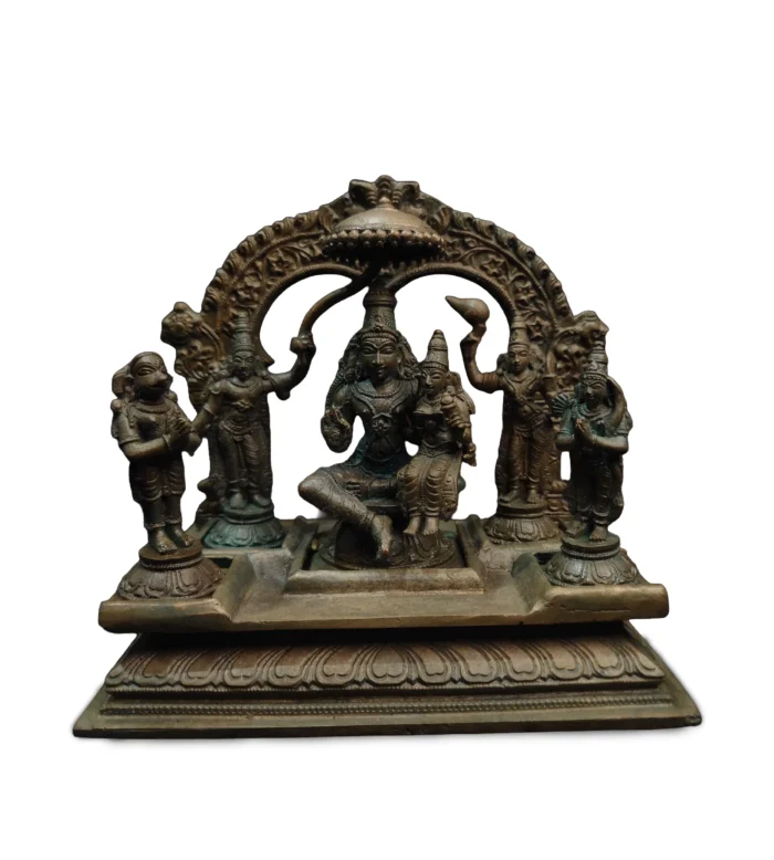 Chola Bronze Ram Darbar (Antique Patina Finish)