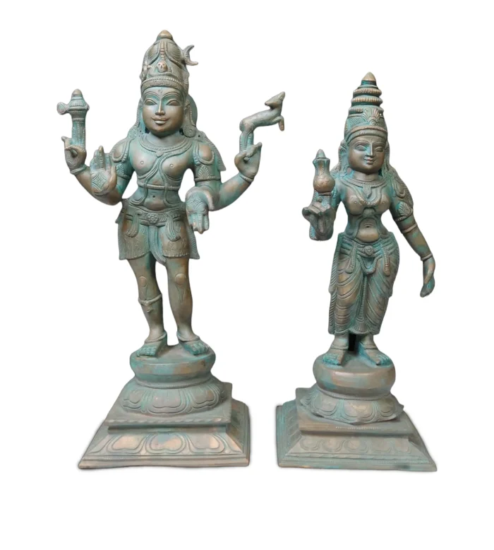 Chola Bronze Shivan Parvathy – 2 Pieces