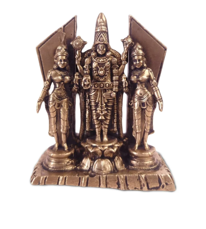 Panchaloha Vishnu, Sreedevi & Boodevi with Namam
