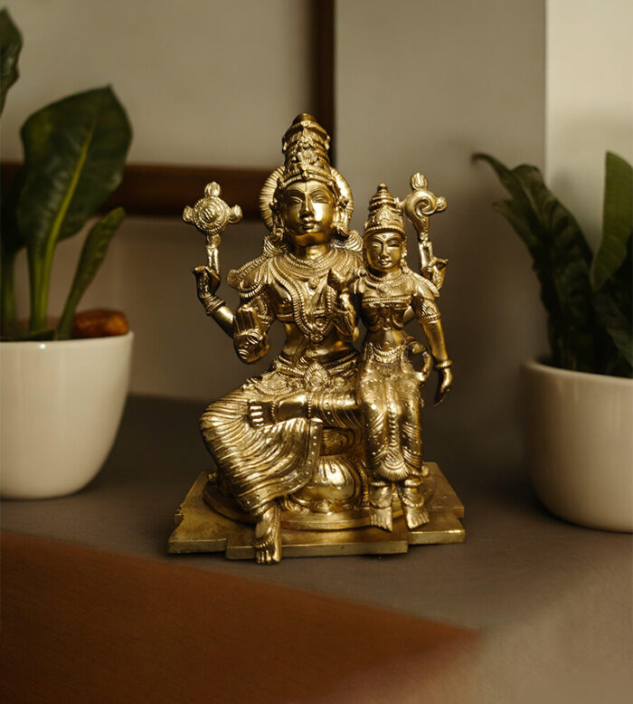 Hoysala Bronze Vishnu Lakshmi