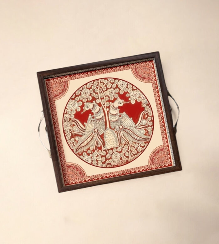 Wooden Kalamkari Trays