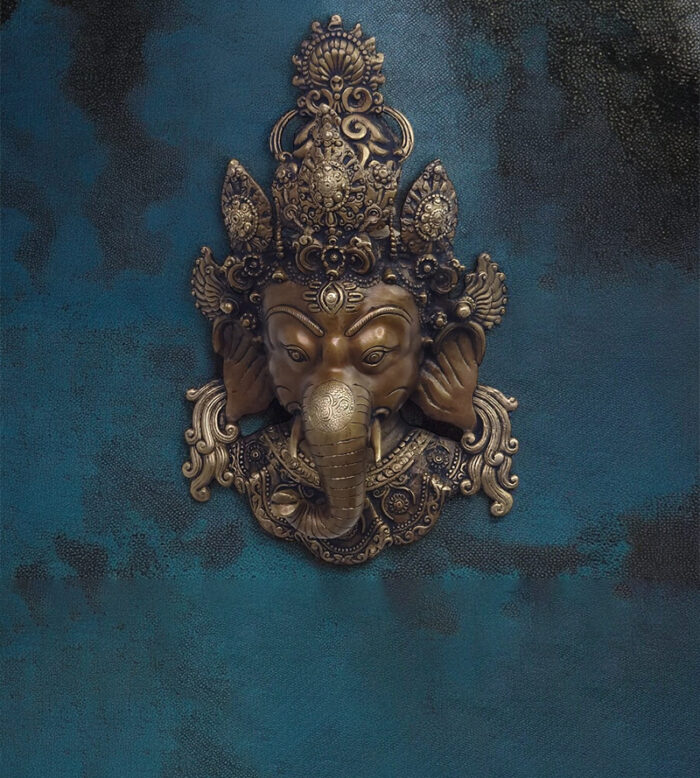 Brass Ganesha Face (Dual Tone)