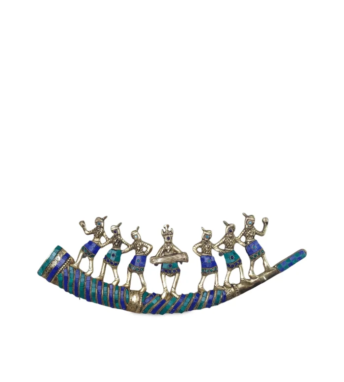 Brass Tribal Wall Hanging (Stone Work)