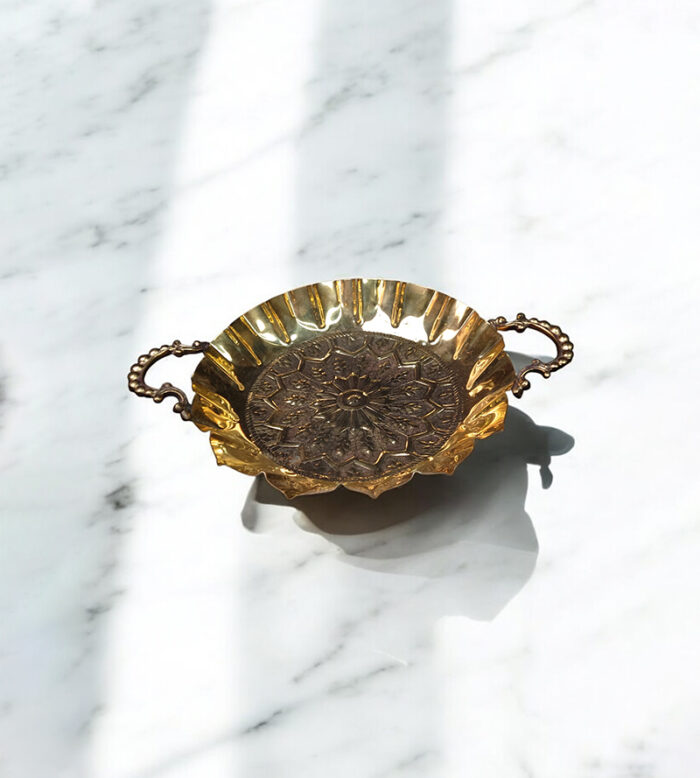 Brass Decorative Uruli with Handle