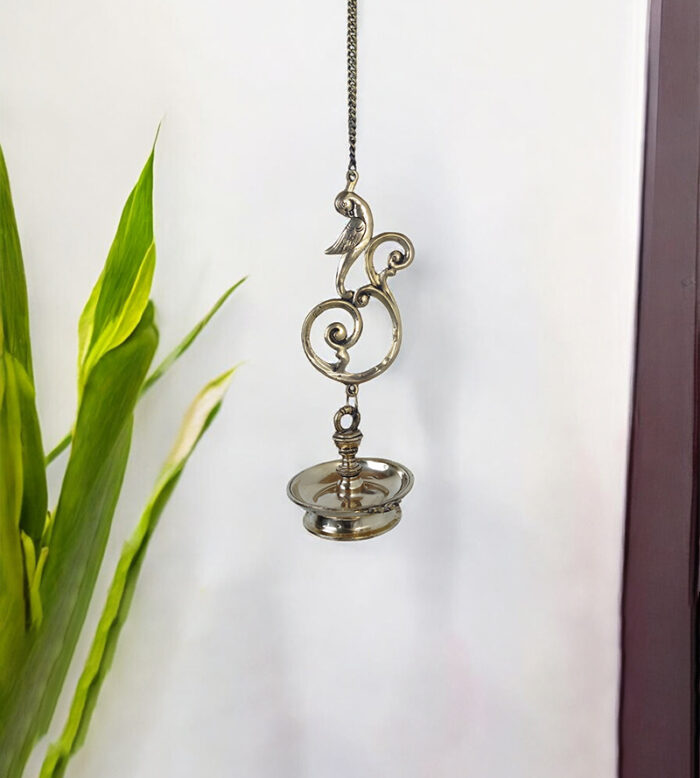 Brass Parrot Hanging Lamp