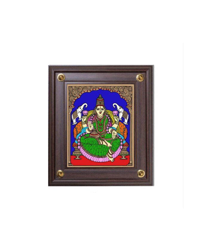 Reverse Glass Painting Gajalakshmi