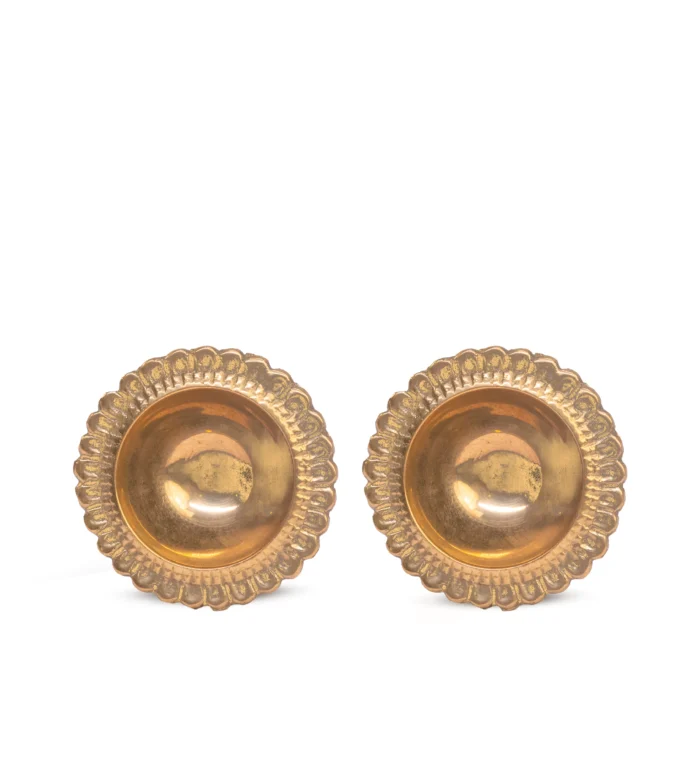 Brass Festive Full Round Diya Set