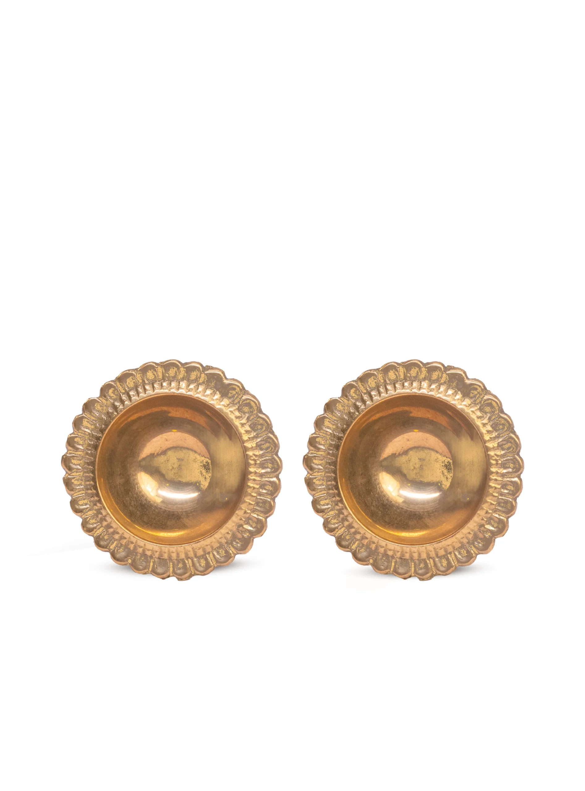 Brass Festive Full Round Diya Set