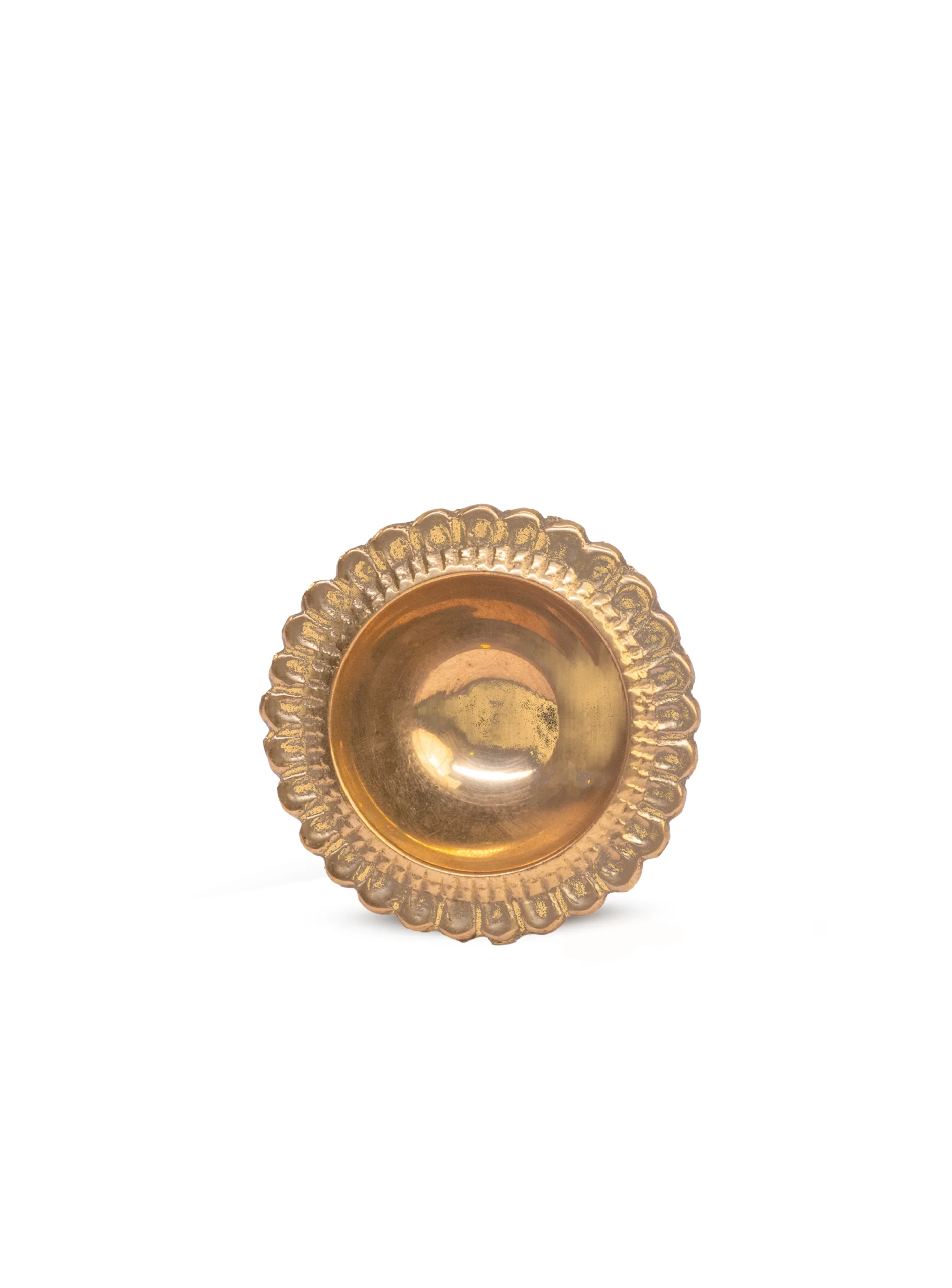 Brass Festive Full Round Diya Set - Image 3