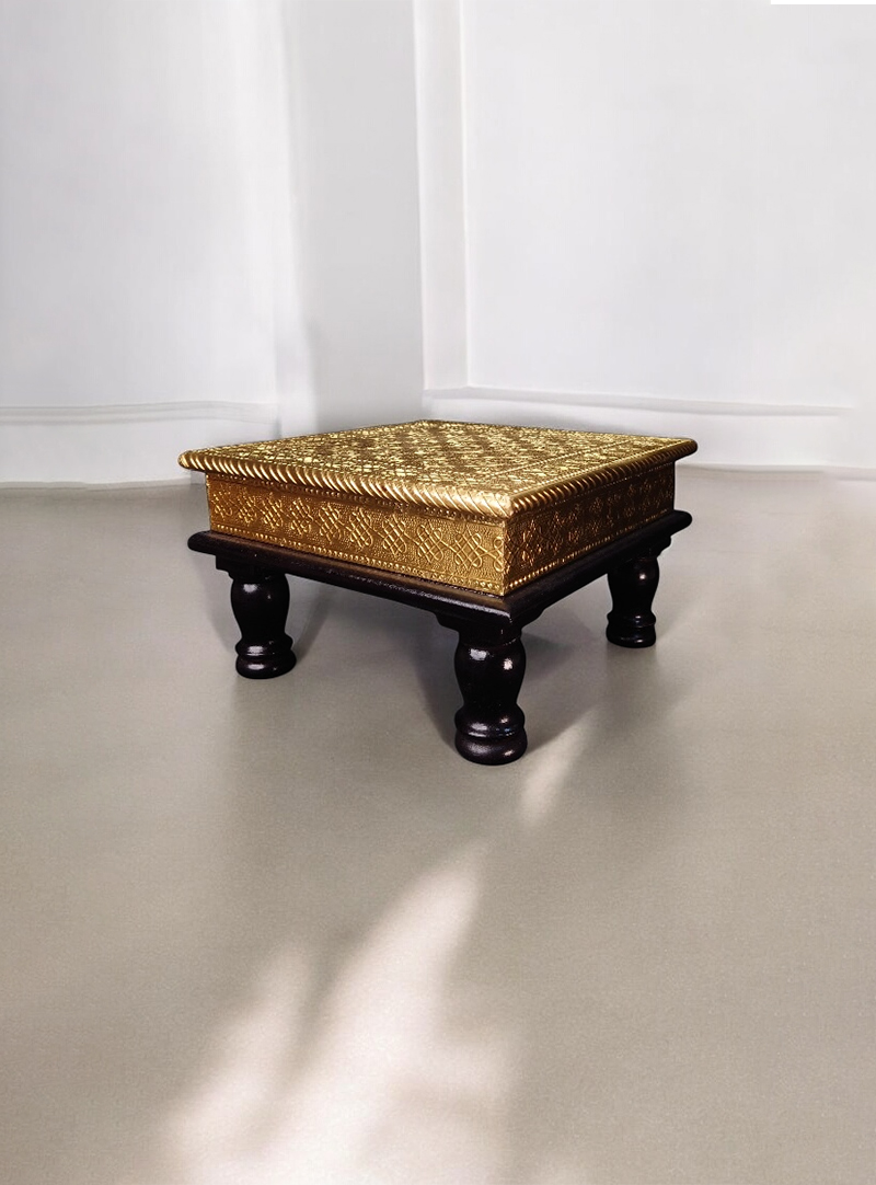 Square Wooden Stool – Bharathiyam House Of Handicrafts