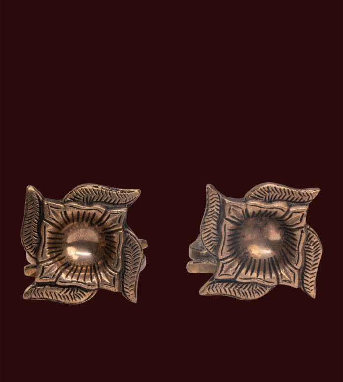 Brass Swastik Lamp Set