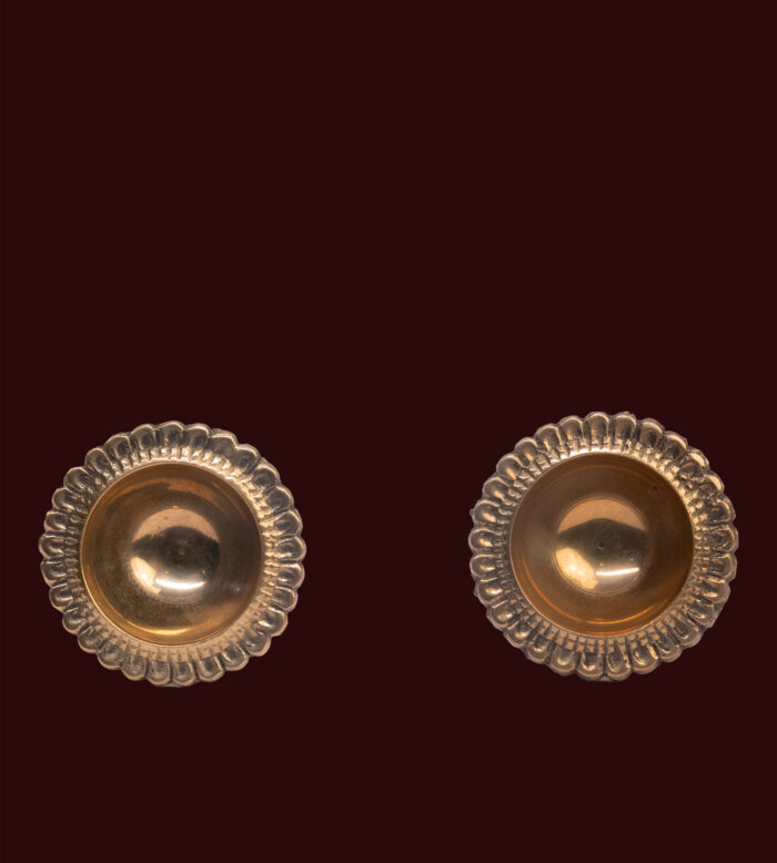 Brass Festive Full Round Diya Set