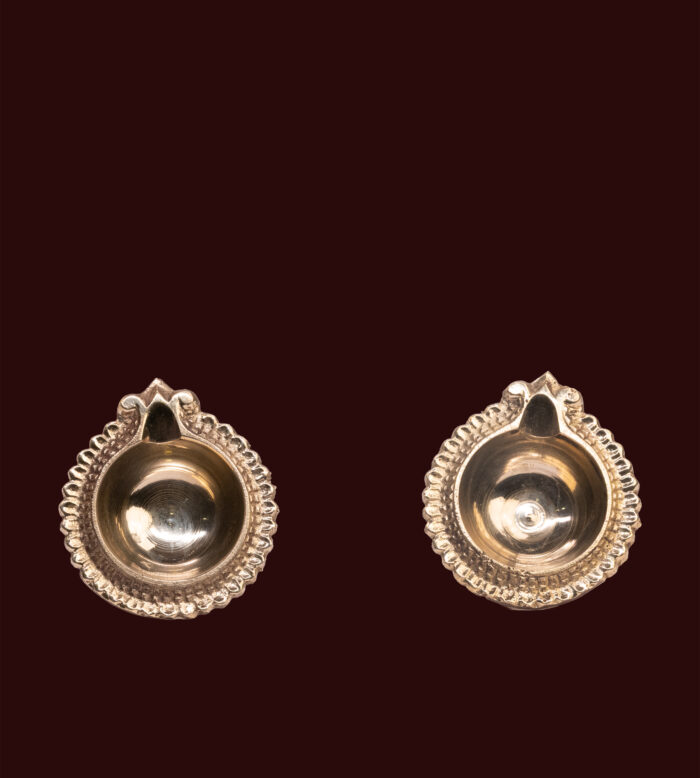 Brass Festive Round Diya Set