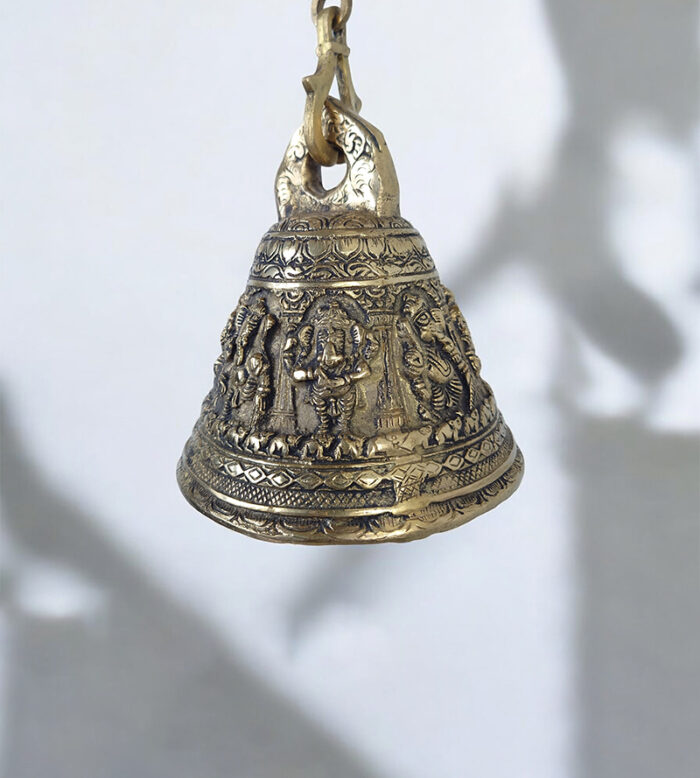 brass ashtaganesha hanging bell