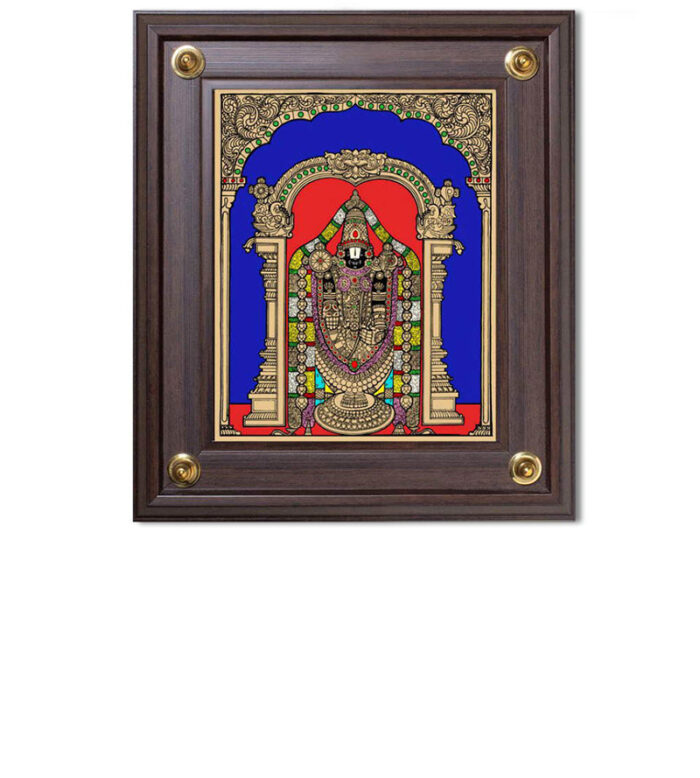 Reverse Glass Painting - Perumal