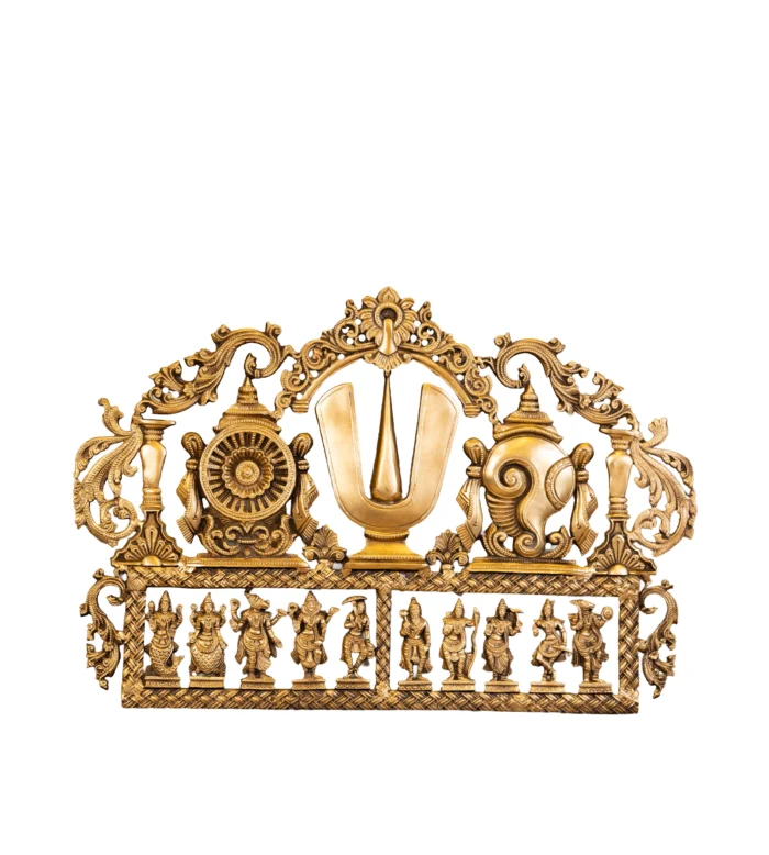 Hoysala Bronze Dasavatharam Wall Hanging Panel
