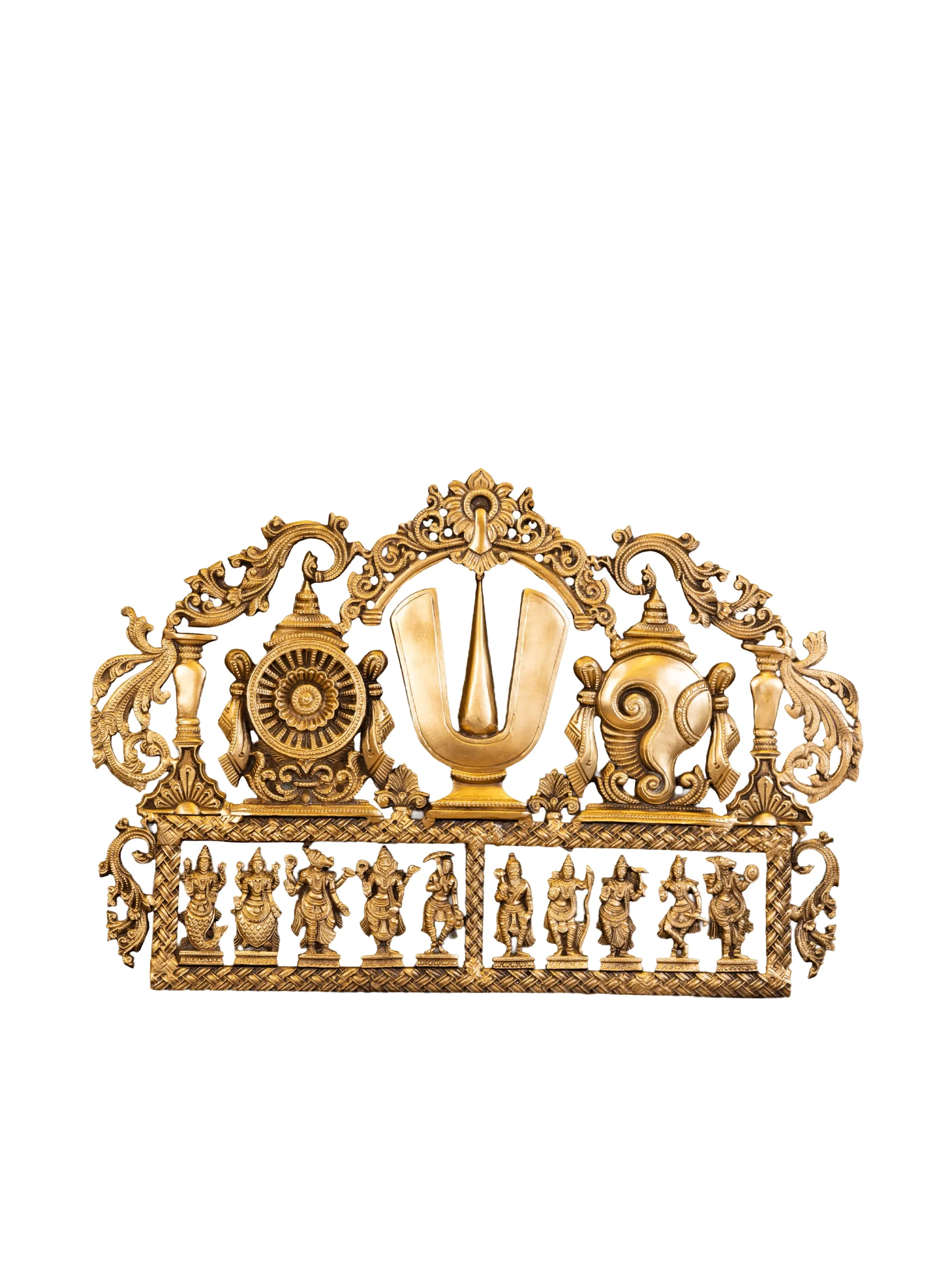 Hoysala Bronze Dasavatharam Wall Hanging Panel