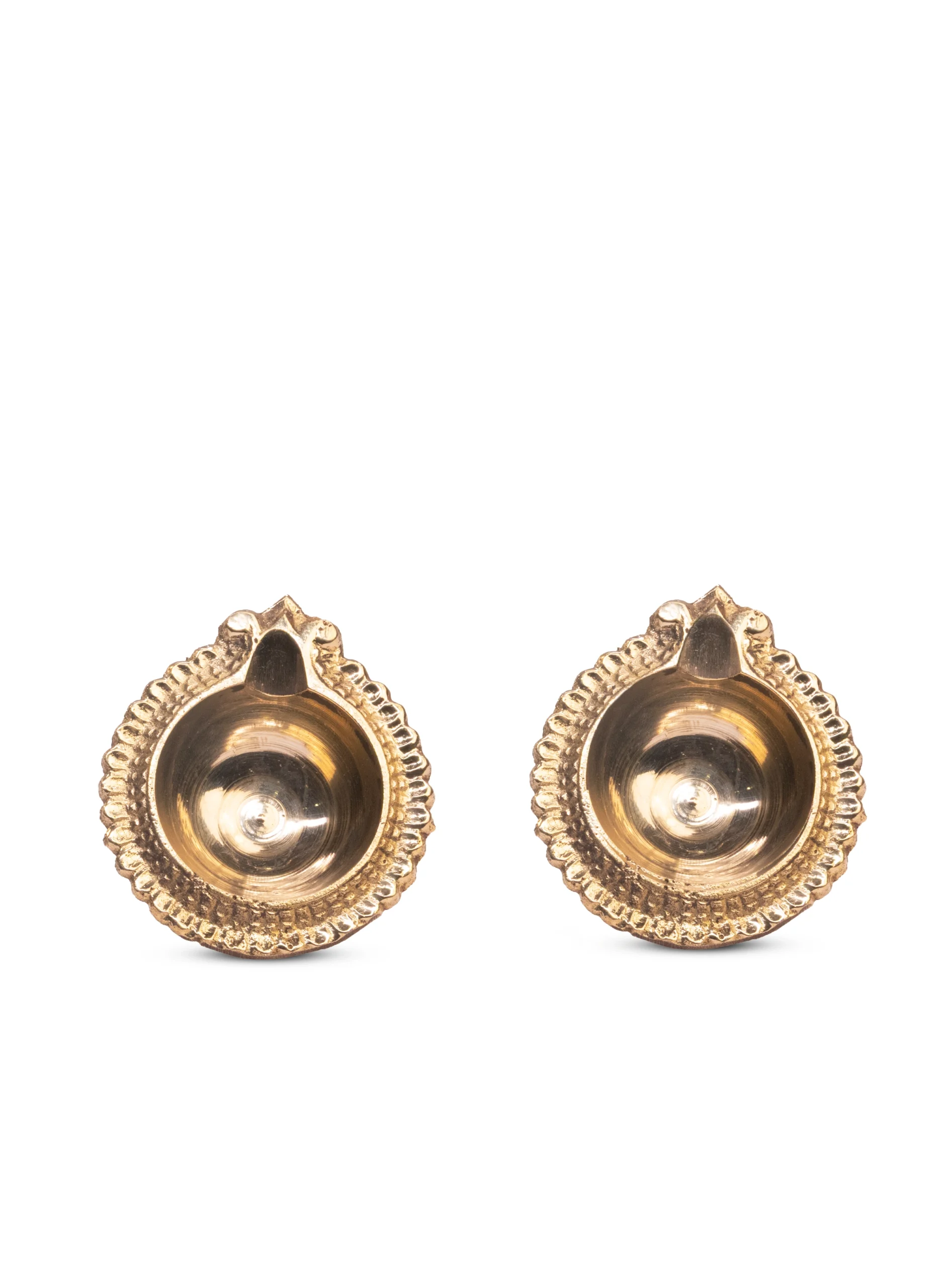 Brass Festive Round Diya Set