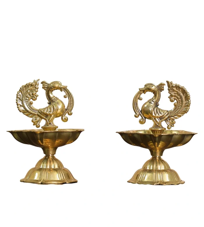 Brass Annam Lamp Set