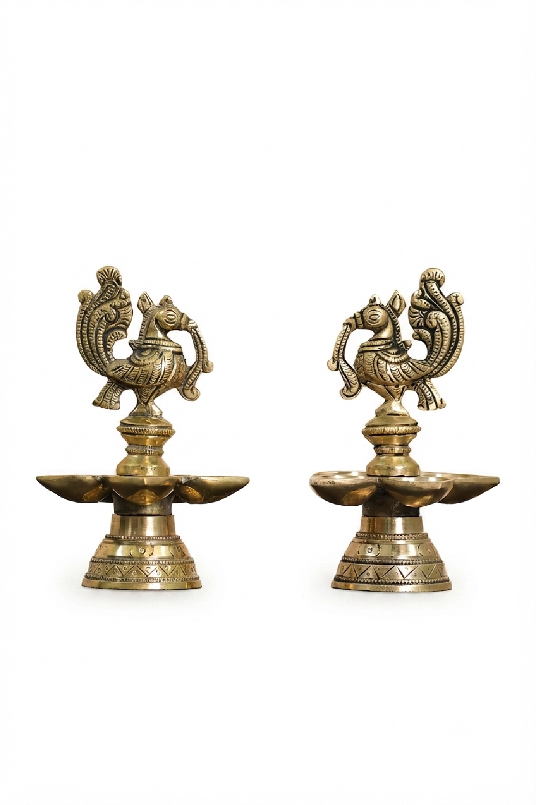 Brass Annam Lamp Set