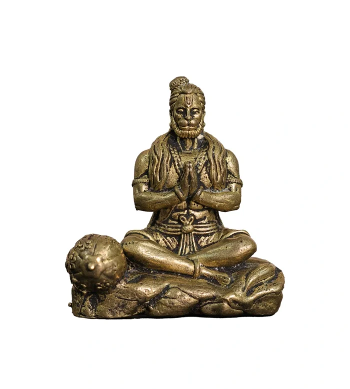 Panchaloha Meditating Hanuman