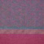 Handloom Pure Kovai Cotton Saree in Teal Peacock Blue with Pink Accents