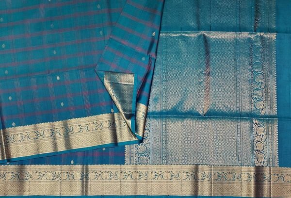 Soft Silk Saree In Ocean Blue With Navy Blue border