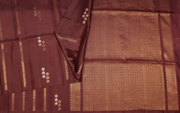 Dark Wine Borderless Silk Saree