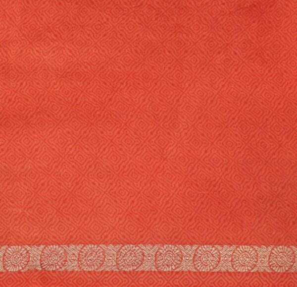 Pure Vermilion Chanderi Cotton Saree