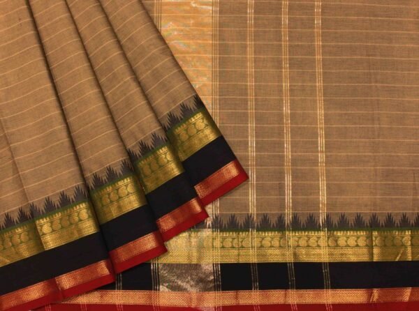 Kanchi Chettinad Cotton Saree Retta Pet Border
