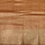 Pure Tussar Silk Saree in Rust Brown with Floral Creepers