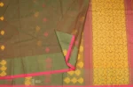 Pure Handloom Kovai Cotton Saree In Dual Shade