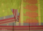 Olive Green In Kovai Cotton Saree In Threadwork Buttas