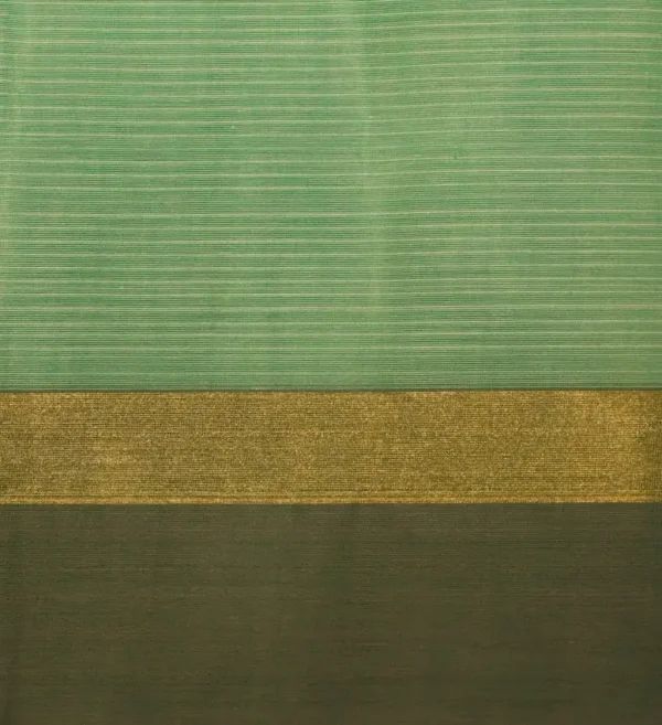 Pure Handloom Kovai Cotton Saree In Light Teal Green Shade