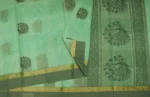 Pure Handloom Kovai Cotton Saree In Light Teal Green Shade