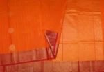 Pure Handloom Kovai Cotton Saree In Pure Orange