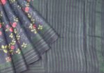 Pure Tussar Silk Saree with Rose Digital Prints