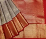 Brocade Bridal Soft Silk Saree In Silver Grey